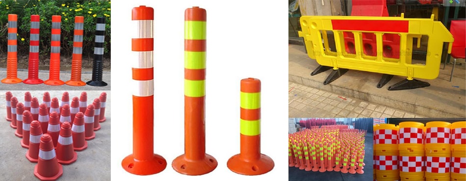 巖康警示柱吹塑機產品應用 巖康警示柱吹塑機